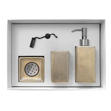 VENICE SET ORO/ARGENTO - Countertop glass soap dish by Glass Design - view 3